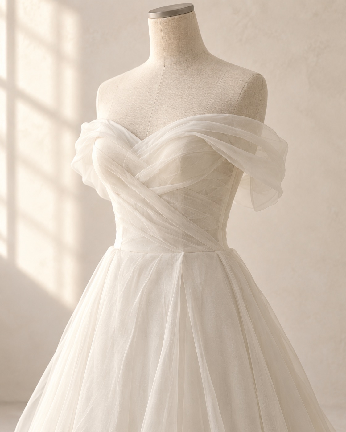 Alternate detail of the organza dress